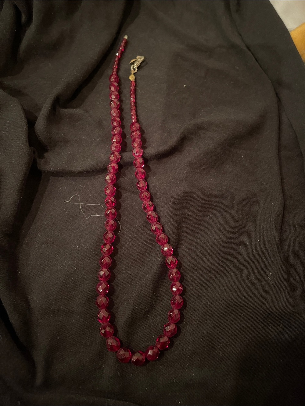 Faceted garnet Beaded Necklace